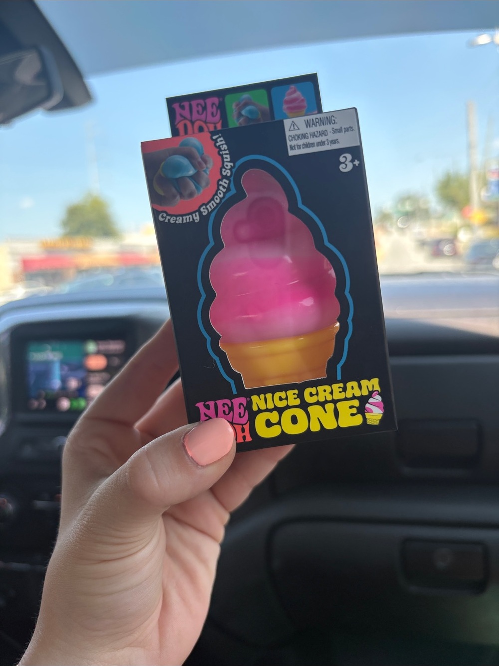 Pink Ice Cream Needoh Cone Squishy Toy for Kids
